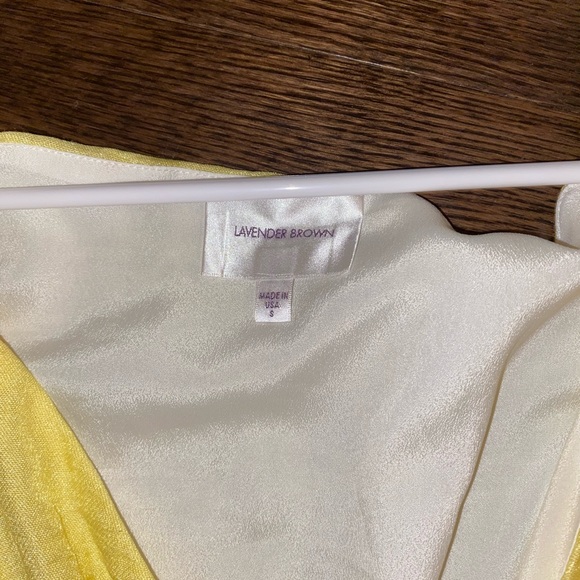 Yellow Babydoll Mini Dress from Lavendar Brown - Picture 3 of 3